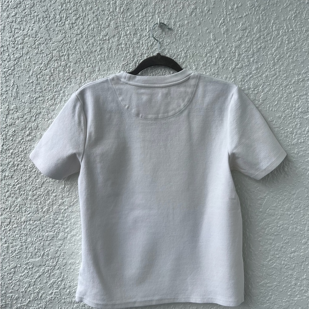 Cream white short sleeve size small - Picture 3 of 4